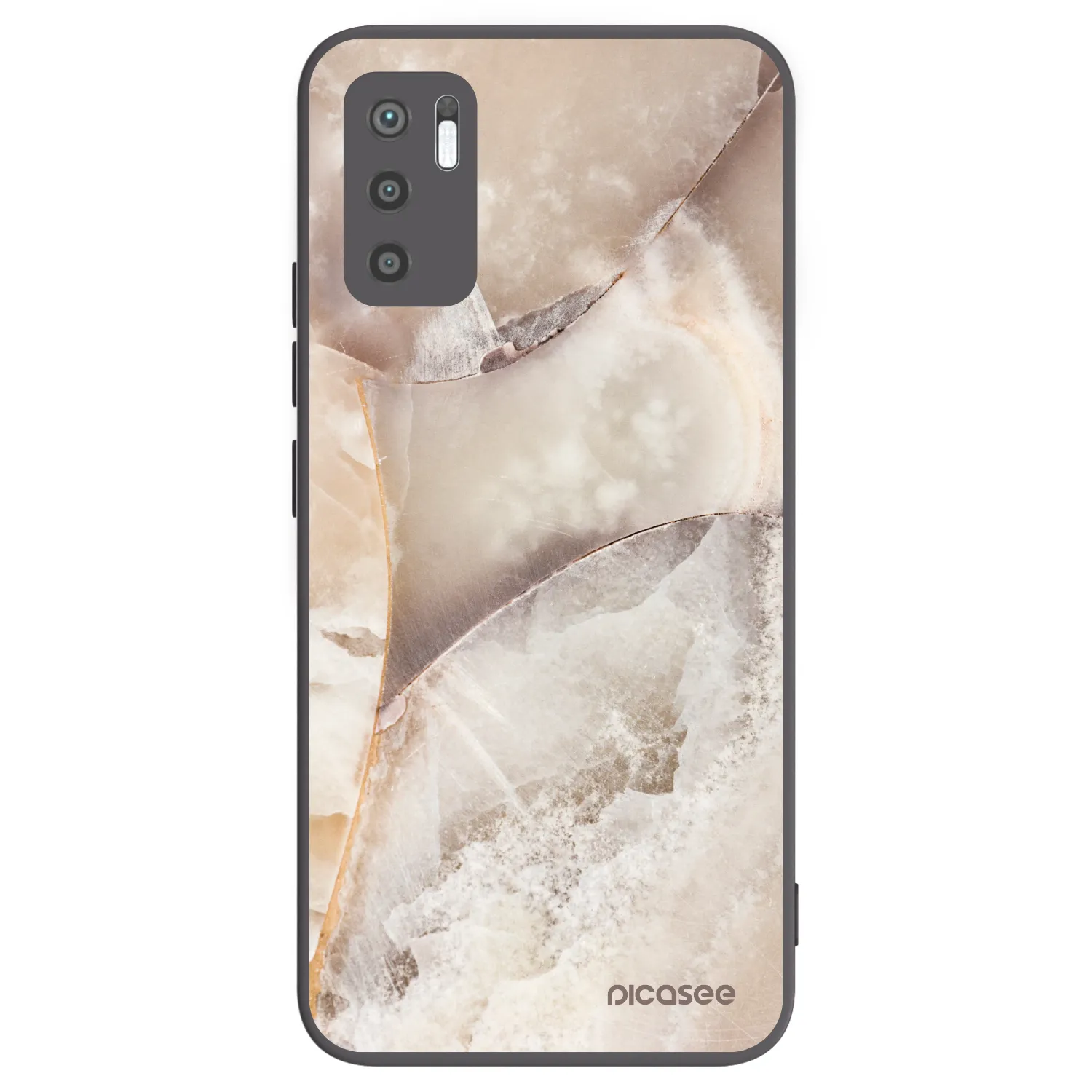 Picasee Xiaomi Redmi Note 10 5G Hülle - Schwarzes Silikon - Cream marble