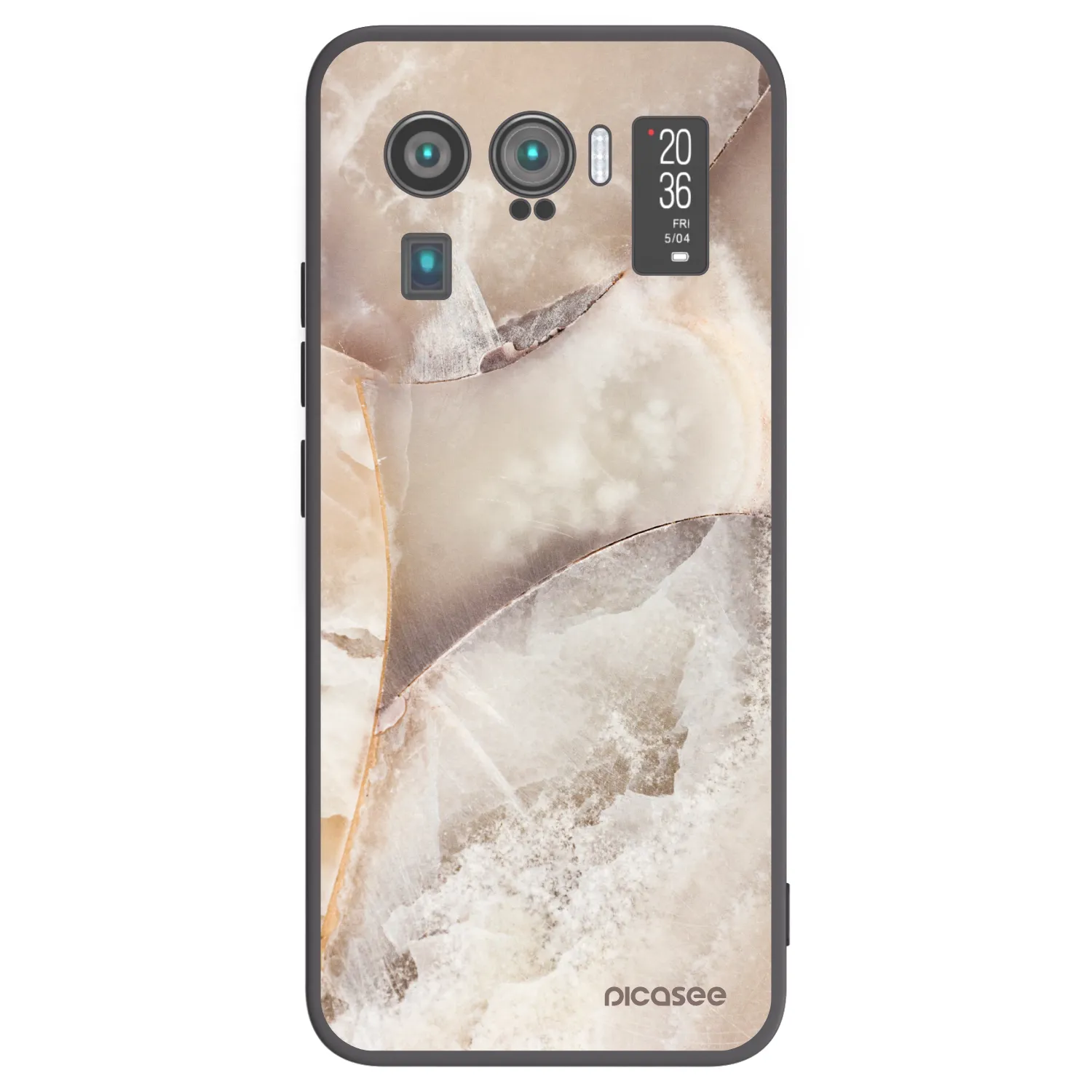 Picasee Xiaomi Mi 11 Ultra Hülle - Schwarzes Silikon - Cream marble