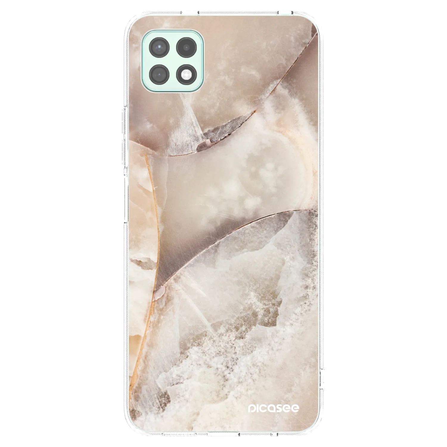 Picasee Samsung Galaxy A22 A226B 5G Hülle - Transparentes Silikon - Cream marble