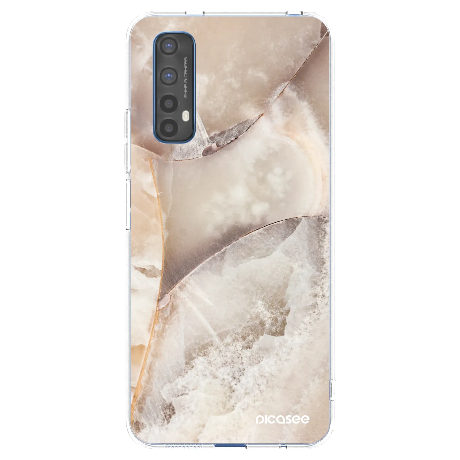 Picasee Realme 7 Hülle - Transparentes Silikon - Cream marble