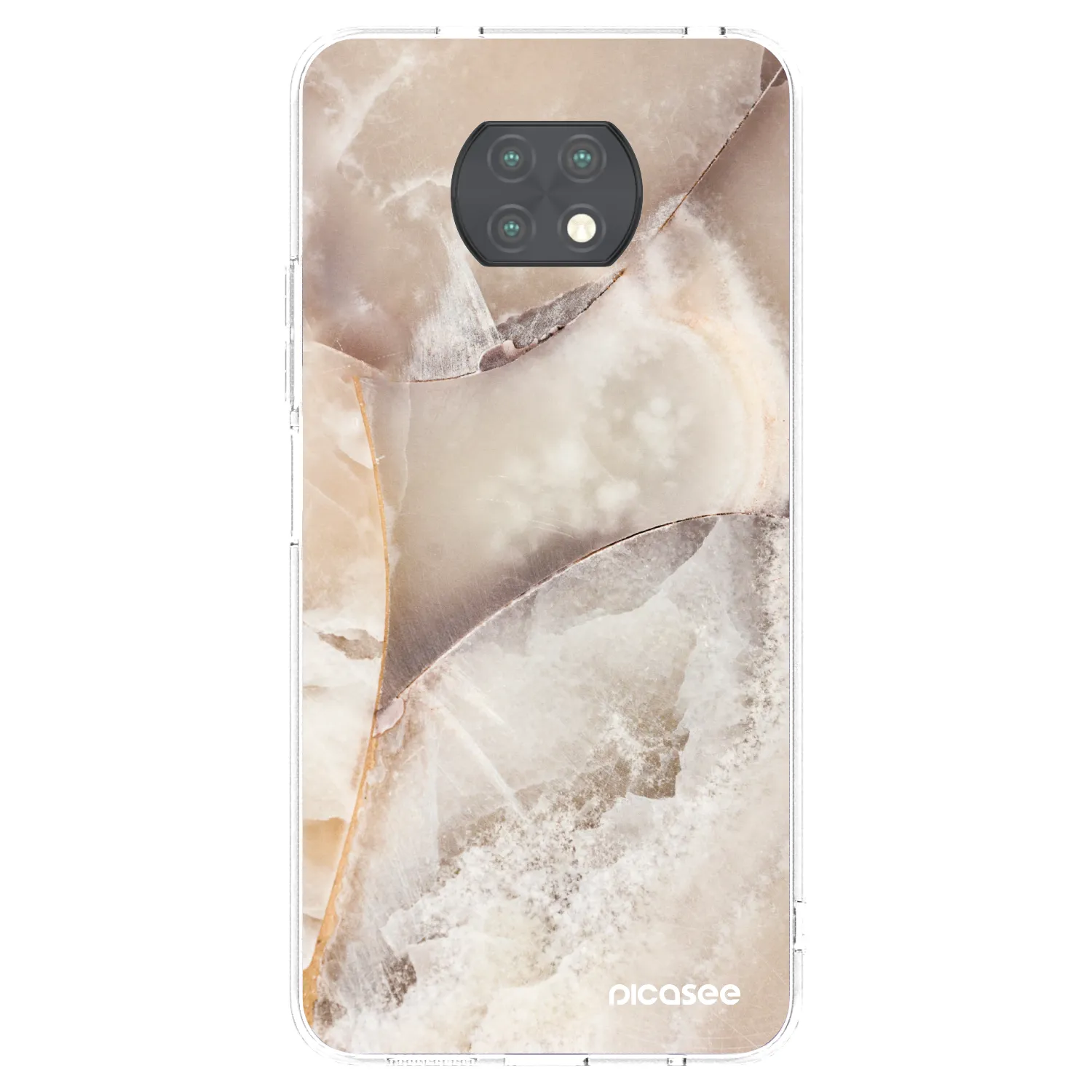 Picasee Xiaomi Redmi Note 9T Hülle - Transparentes Silikon - Cream marble