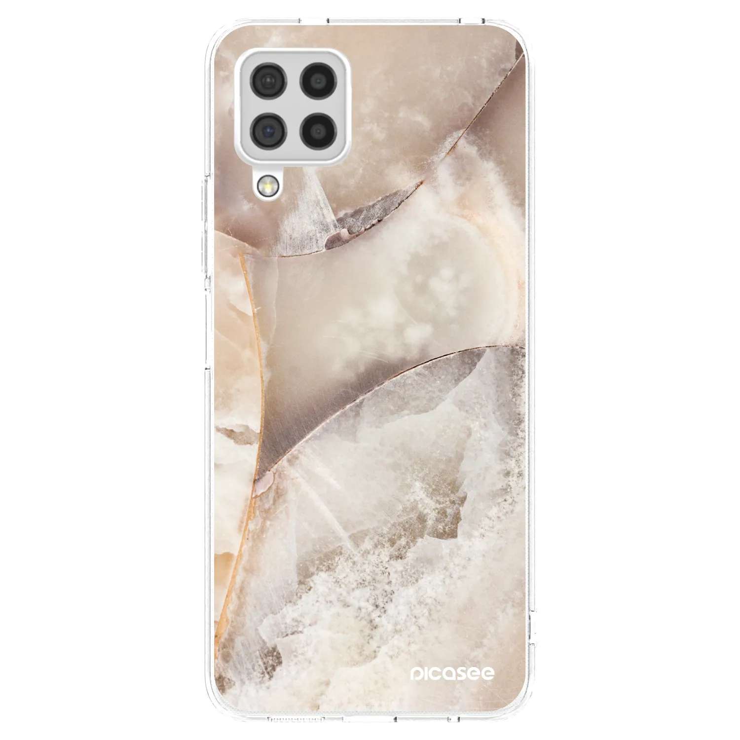 Picasee Samsung Galaxy A22 A225F 4G Hülle - Transparentes Silikon - Cream marble