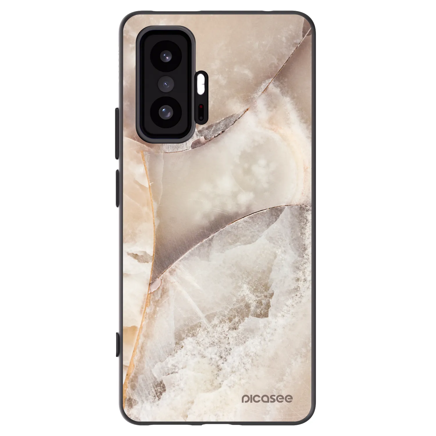 Picasee Xiaomi 11T Hülle - Schwarzes Silikon - Cream marble