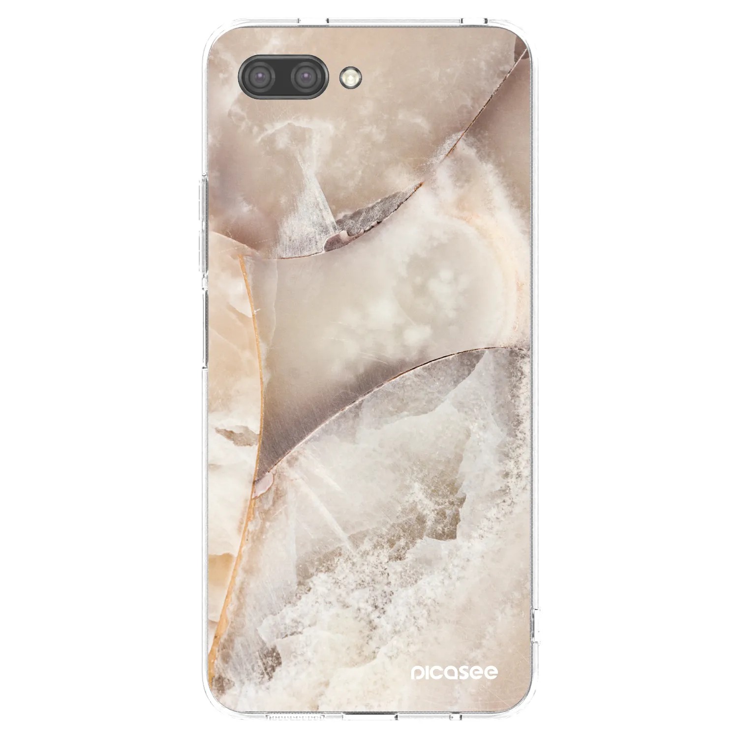 Picasee Honor 10 Hülle - Transparentes Silikon - Cream marble