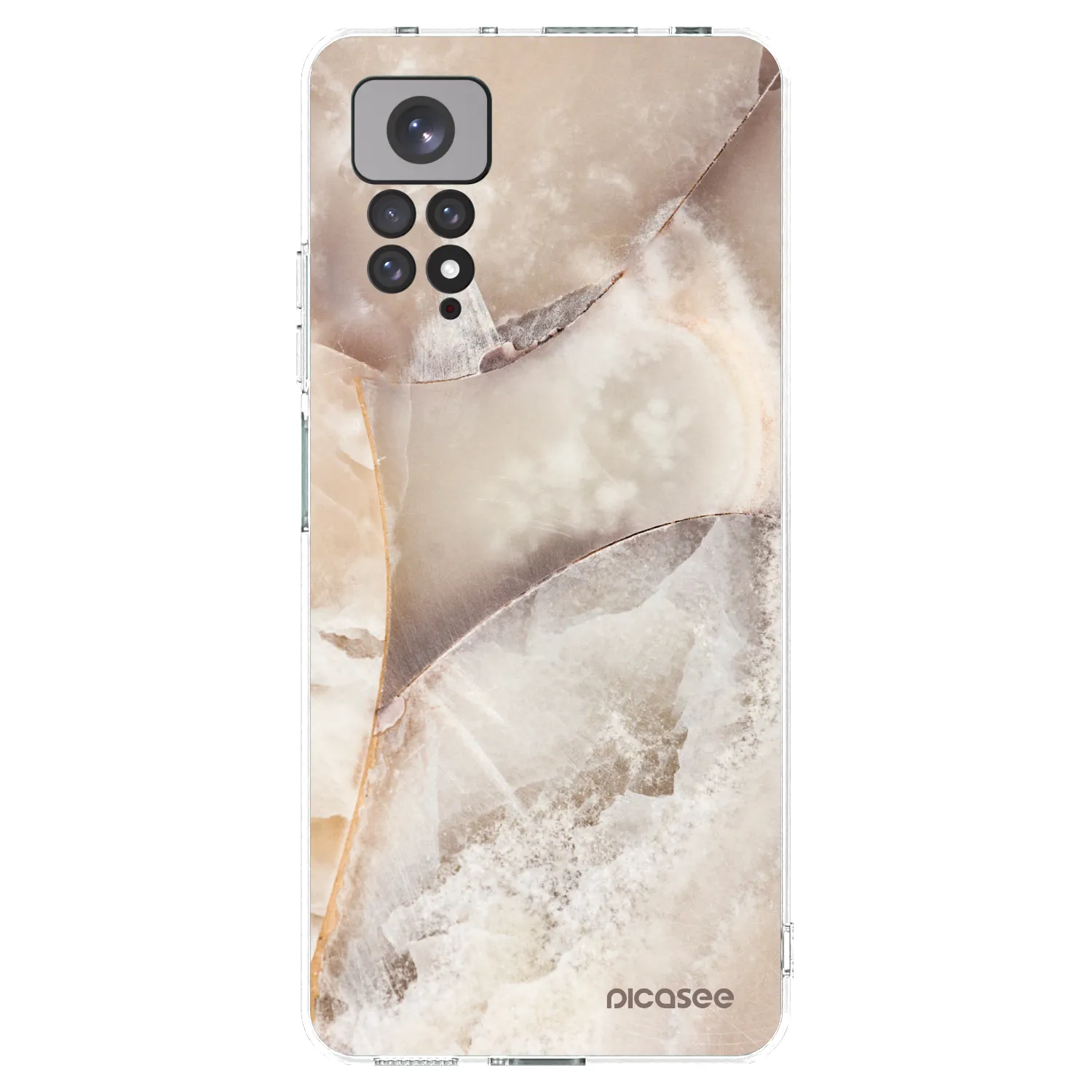 Picasee Xiaomi Redmi Note 11 Hülle - Transparentes Silikon - Cream marble