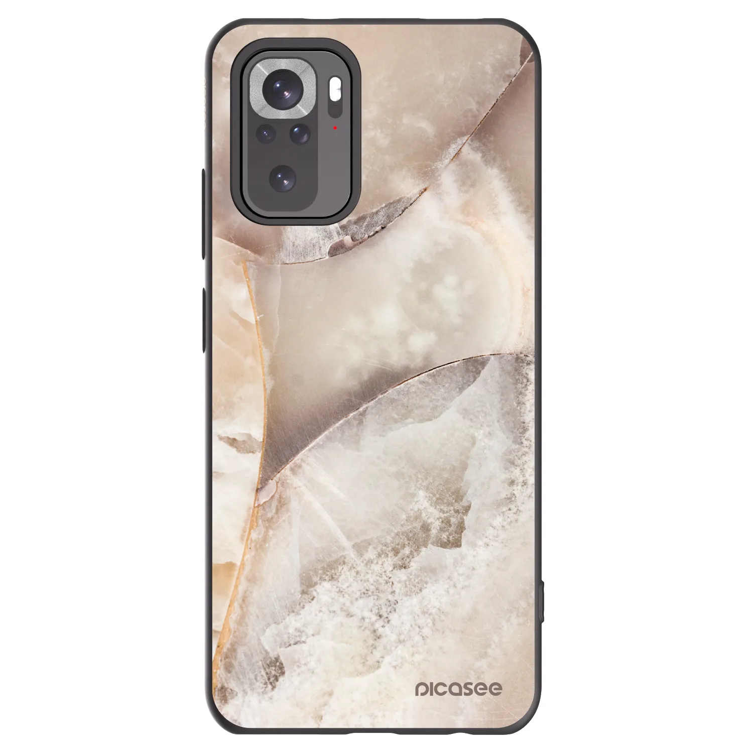Picasee Xiaomi Redmi Note 11S 4G Hülle - Schwarzes Silikon - Cream marble