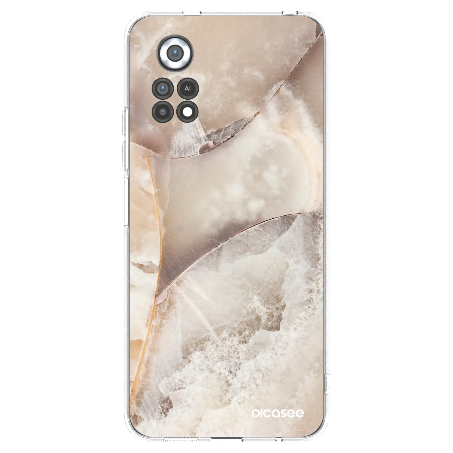 Picasee Xiaomi Poco X4 Pro 5G Hülle - Transparentes Silikon - Cream marble