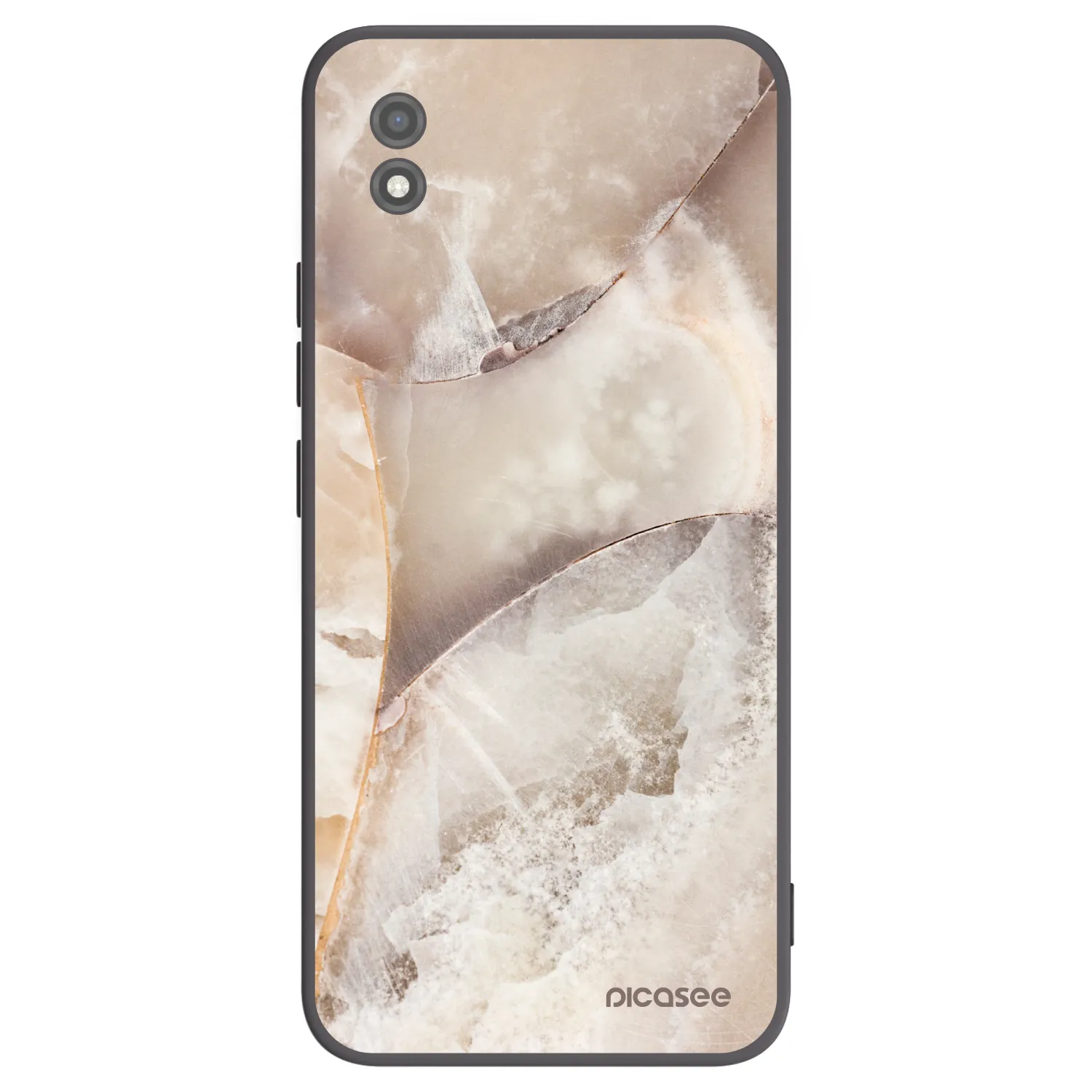 Picasee Realme C11 (2021) Hülle - Schwarzes Silikon - Cream marble