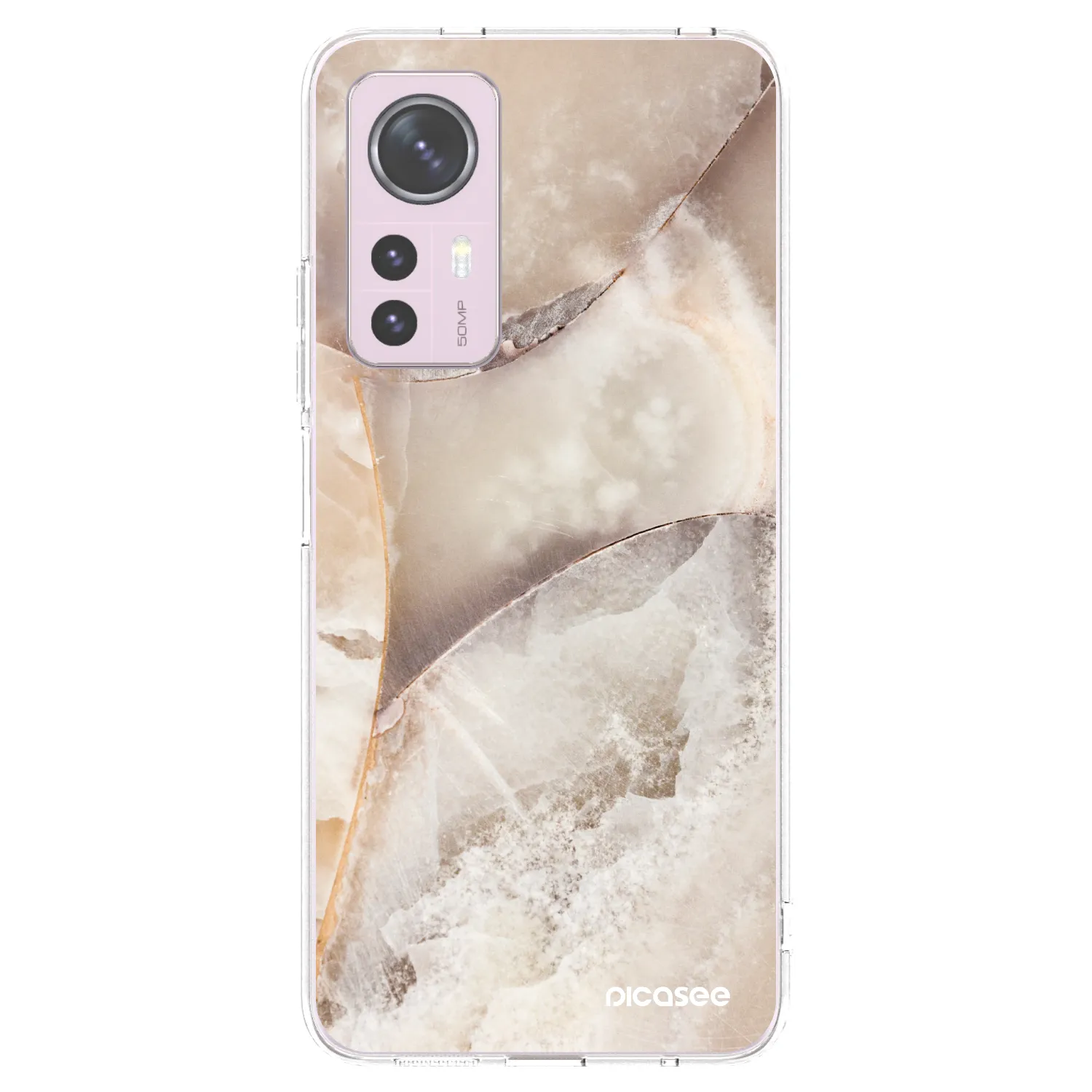 Picasee Xiaomi 12 Hülle - Transparentes Silikon - Cream marble
