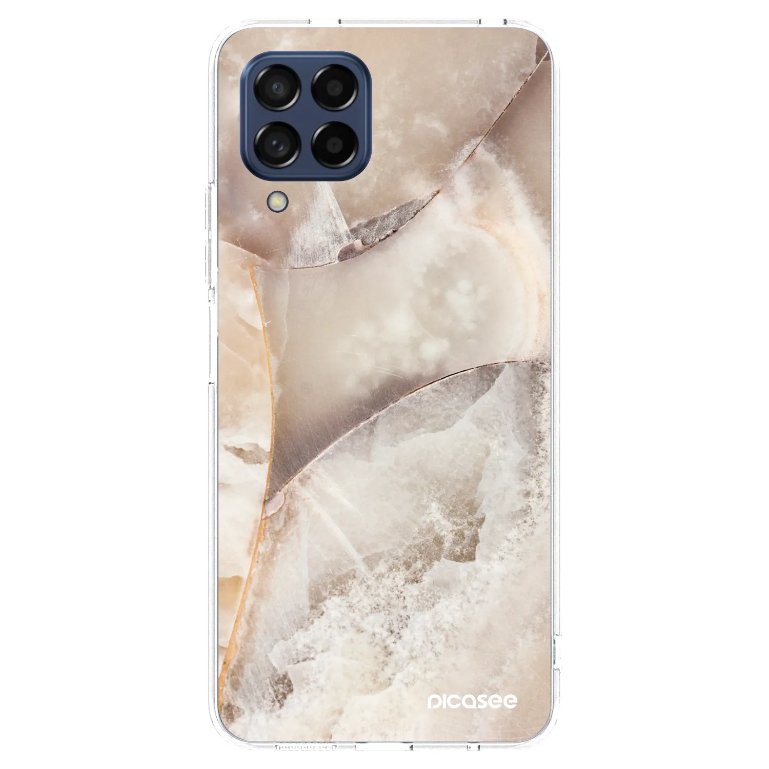 Picasee Samsung Galaxy M53 5G Hülle - Transparentes Silikon - Cream marble