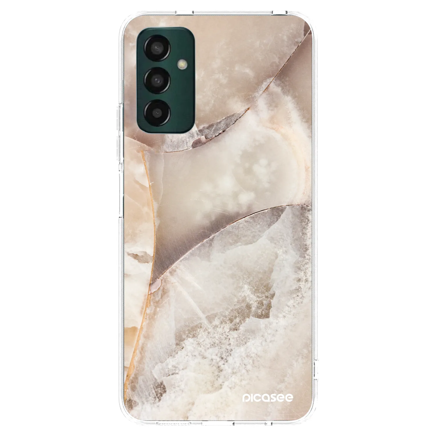 Picasee Samsung Galaxy M13 M135F Hülle - Transparentes Silikon - Cream marble