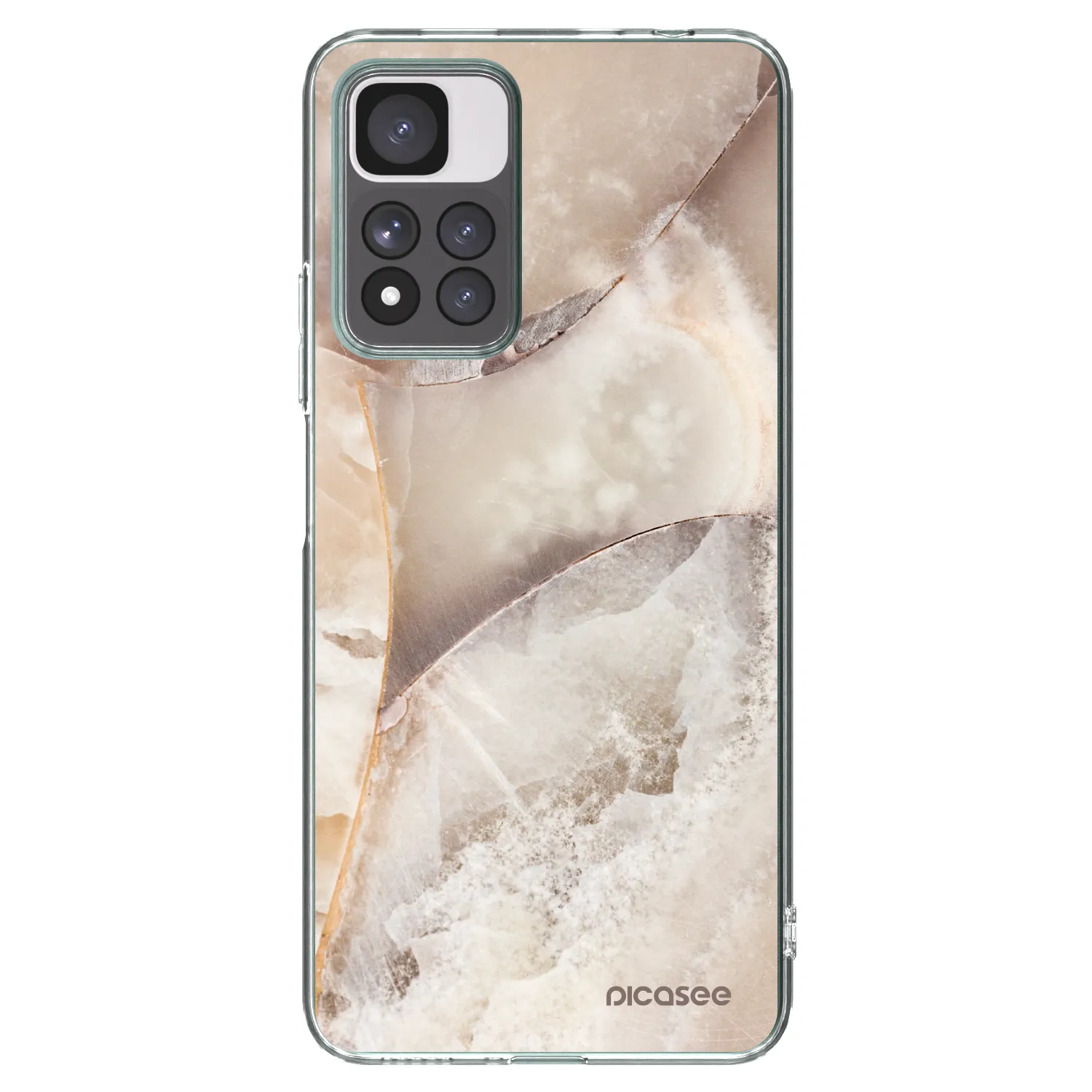 Picasee Xiaomi Redmi Note 11 Pro+ 5G Hülle - Transparentes Silikon - Cream marble