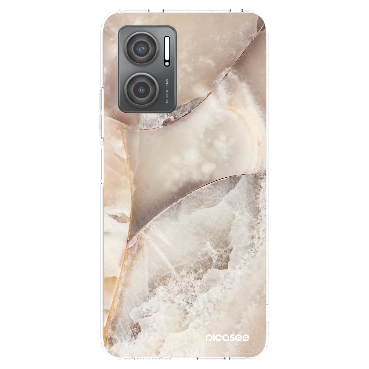 Picasee Xiaomi Redmi 10 5G Hülle - Transparentes Silikon - Cream marble