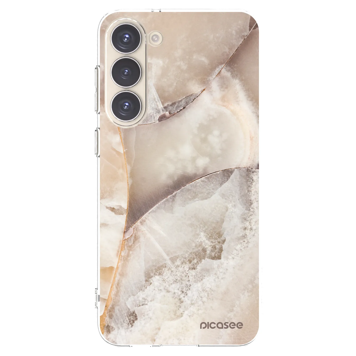 Picasee Samsung Galaxy S23+ 5G Hülle - Transparentes Silikon - Cream marble