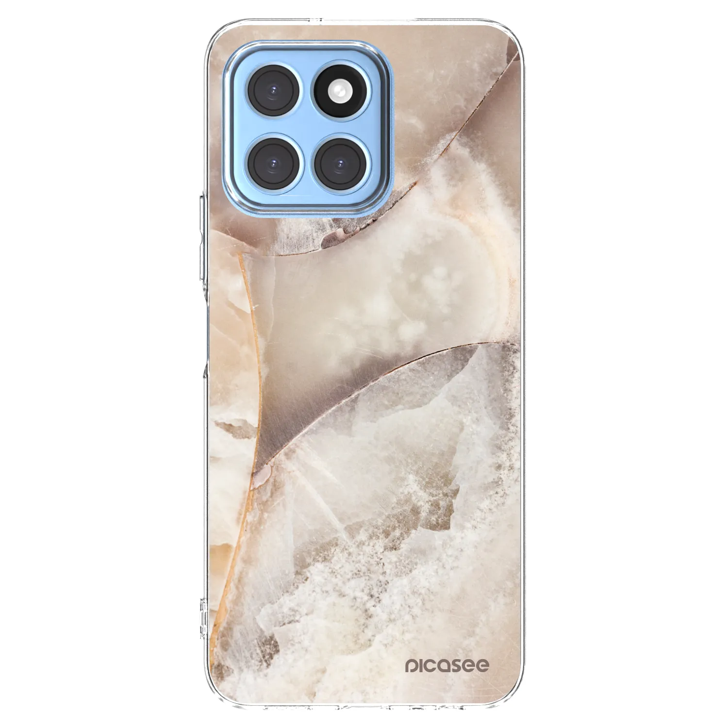 Picasee Honor X6 Hülle - Transparentes Silikon - Cream marble