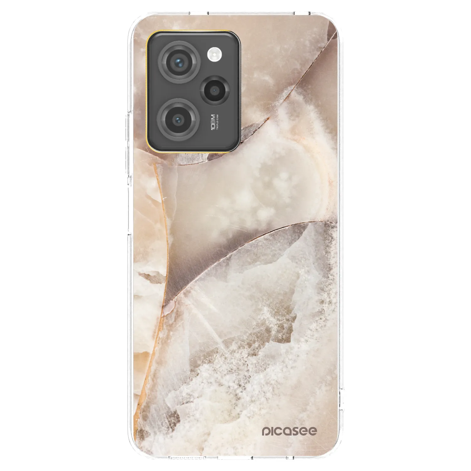 Picasee Xiaomi Poco X5 Pro Hülle - Schwarzes Silikon - Cream marble
