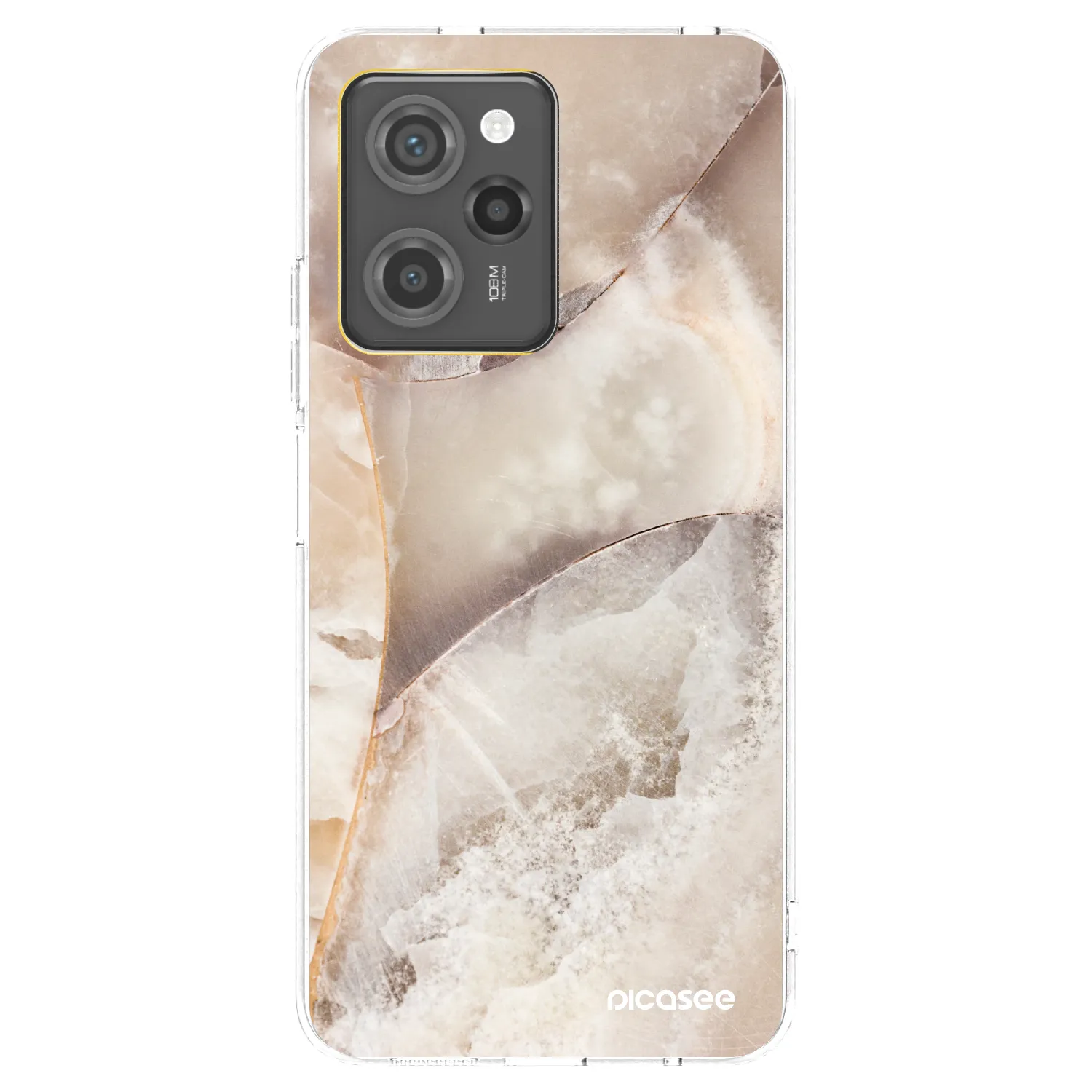 Picasee Xiaomi Poco X5 Pro Hülle - Transparentes Silikon - Cream marble