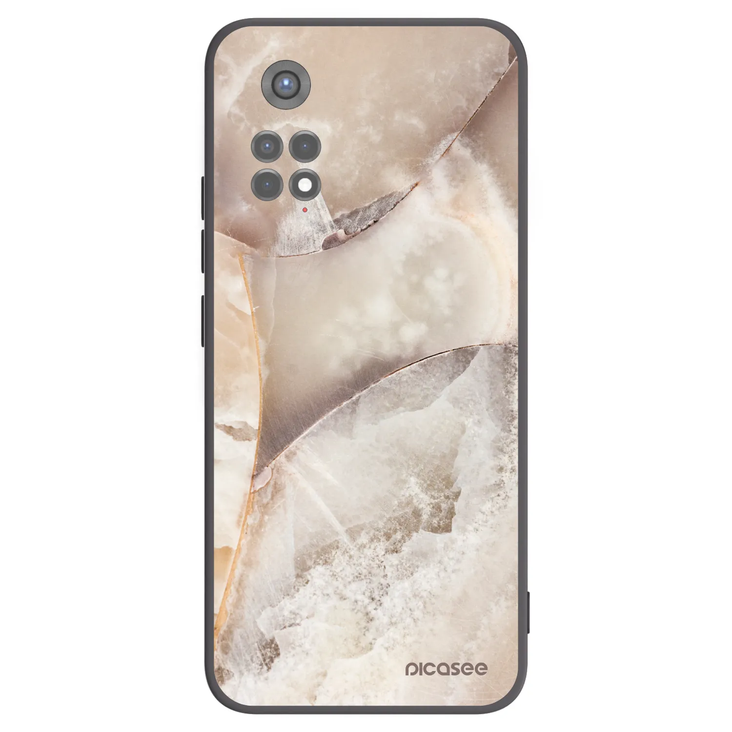 Picasee Xiaomi Redmi Note 11S 5G Hülle - Schwarzes Silikon - Cream marble