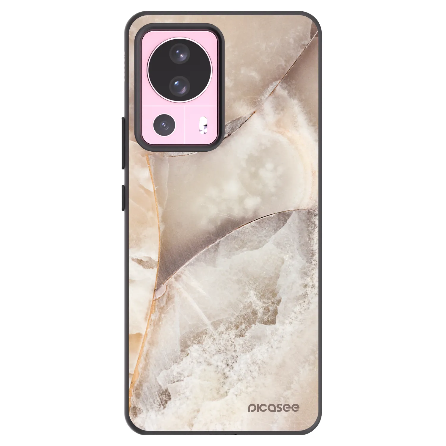 Picasee Xiaomi 13 Lite Hülle - Schwarzes Silikon - Cream marble