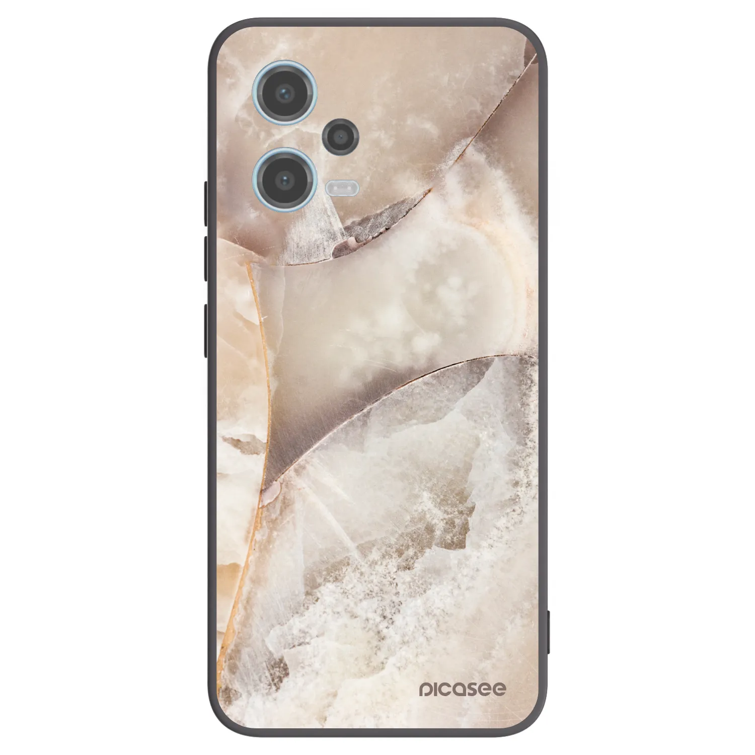 Picasee Xiaomi Redmi Note 12 5G Hülle - Schwarzes Silikon - Cream marble