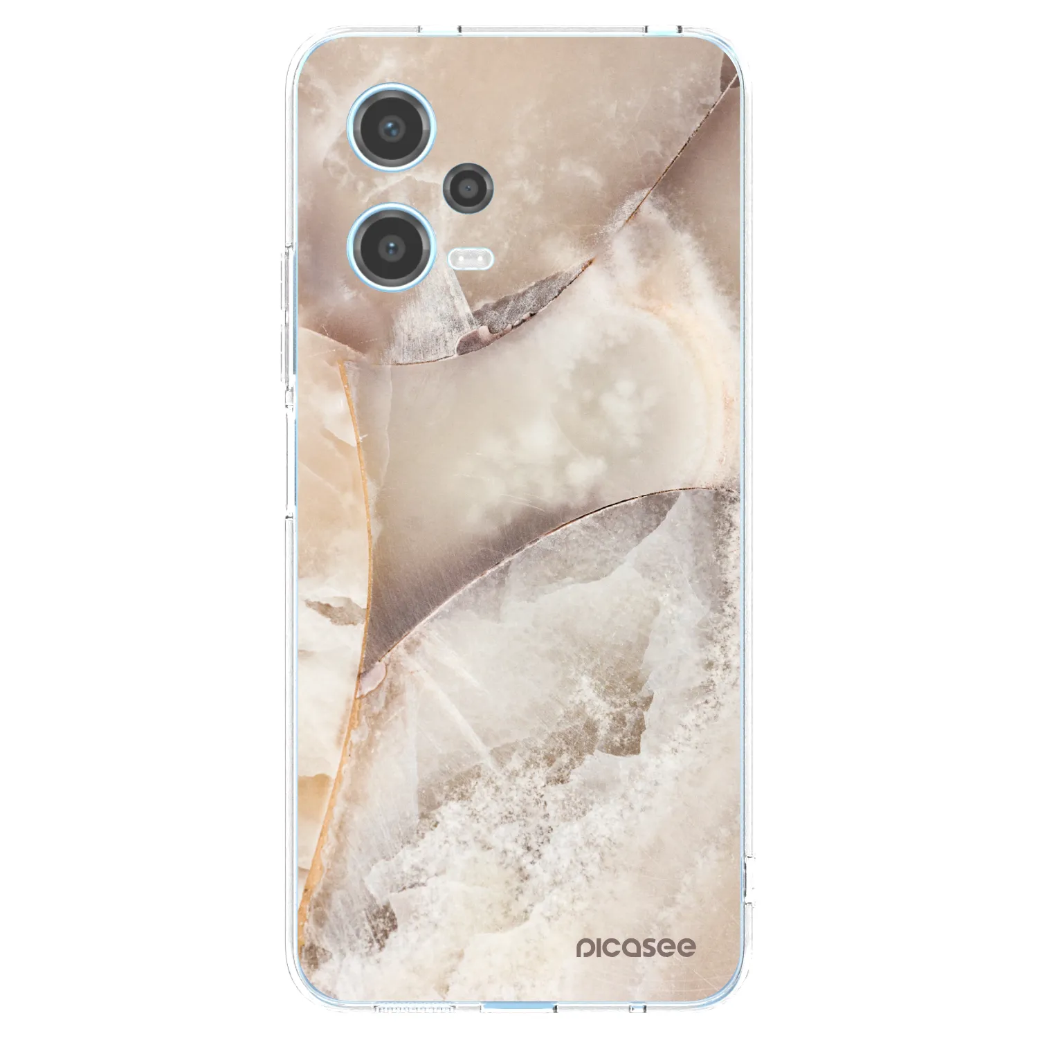 Picasee Xiaomi Redmi Note 12 5G Hülle - Transparentes Silikon - Cream marble