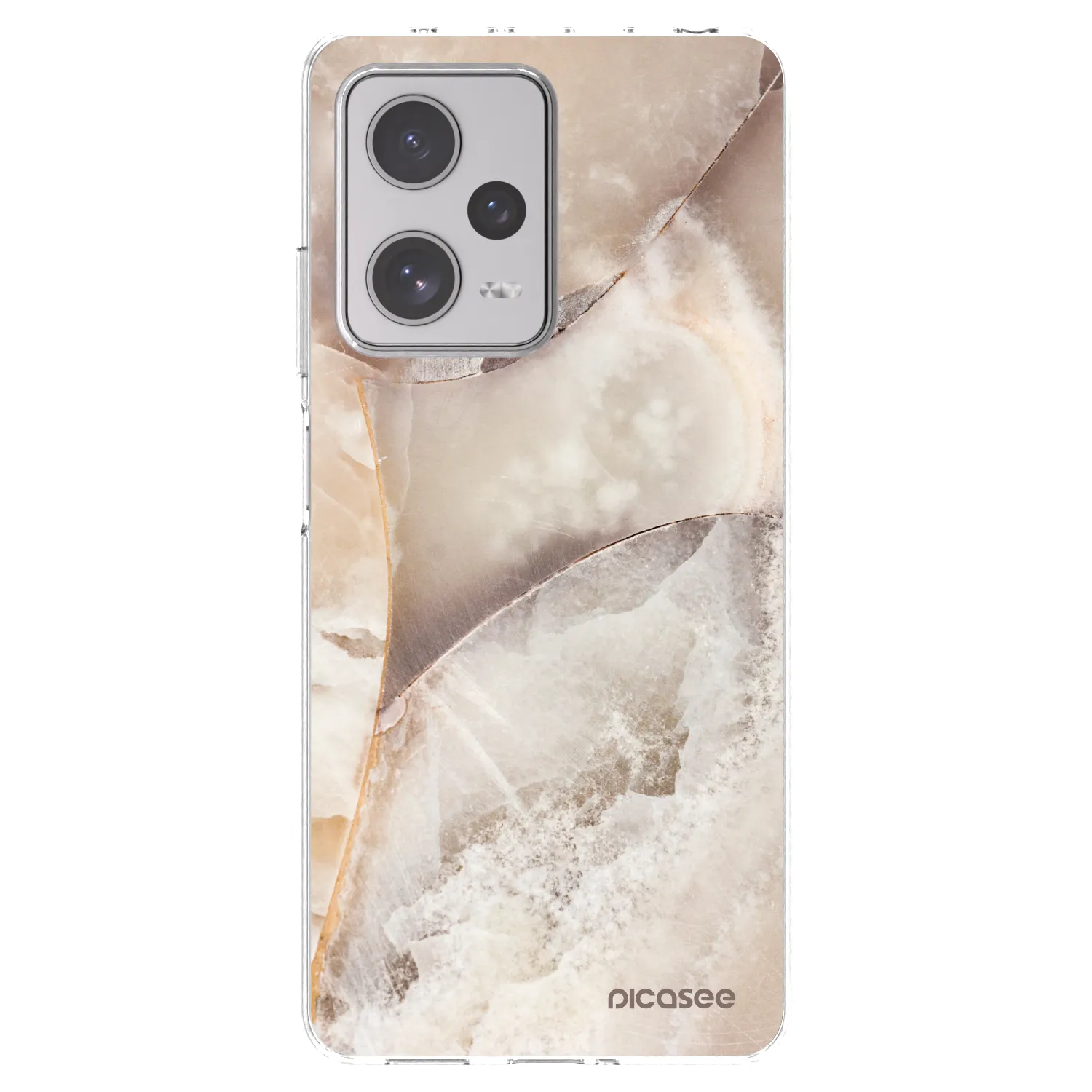 Picasee Xiaomi Redmi Note 12 Pro+ 5G Hülle - Transparentes Silikon - Cream marble