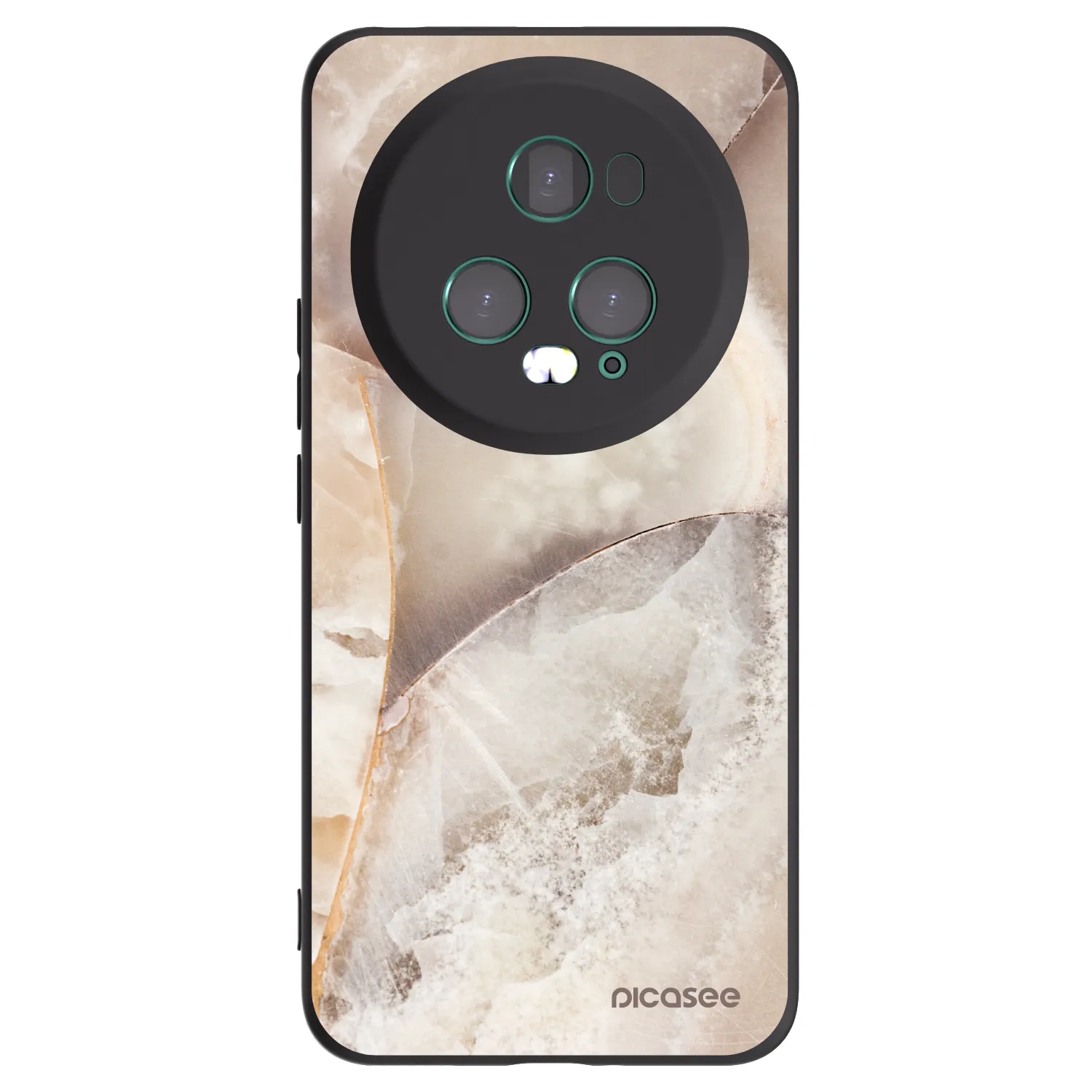 Picasee Honor Magic5 Pro Hülle - Schwarzes Silikon - Cream marble