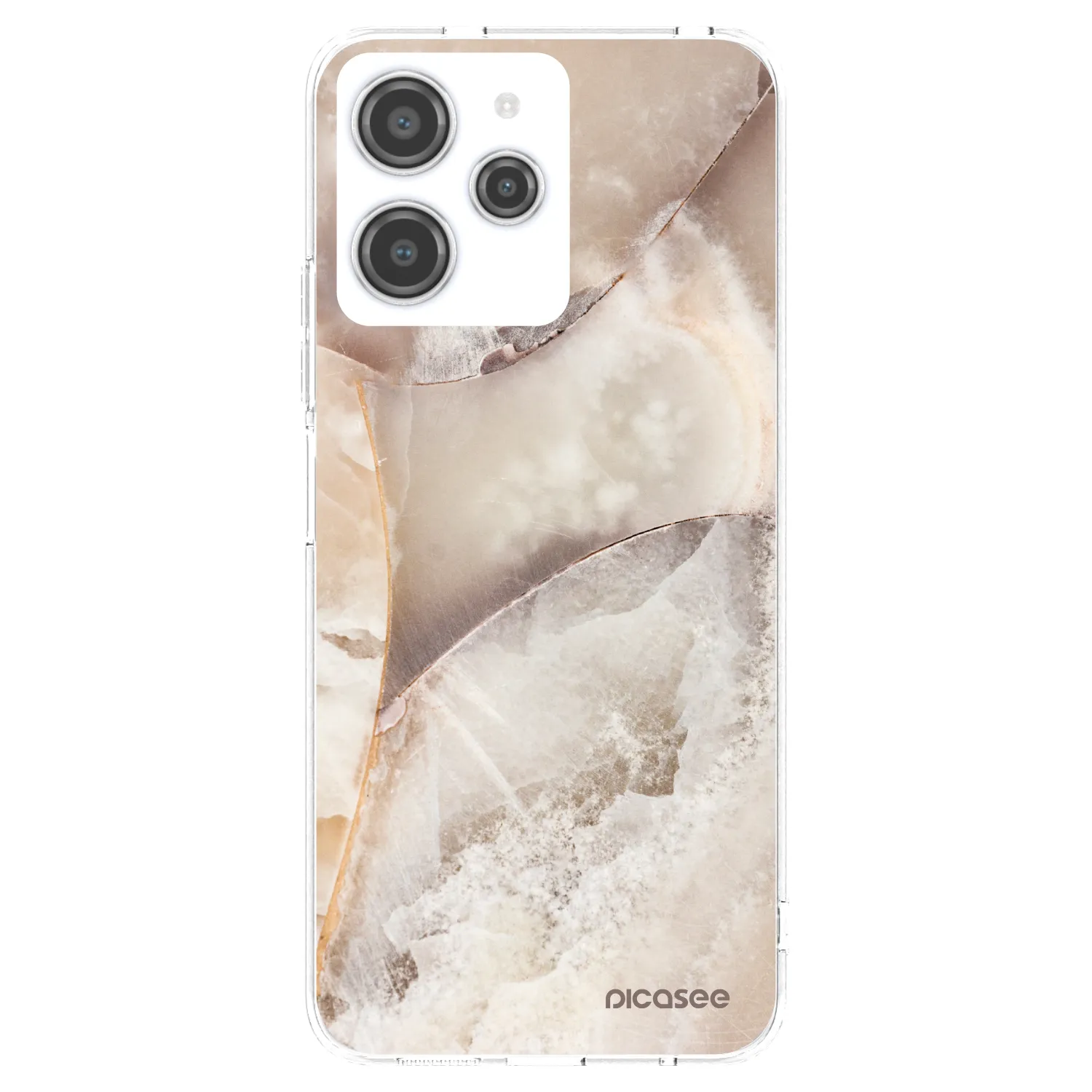 Picasee Xiaomi Redmi 12 4G Hülle - Transparentes Silikon - Cream marble