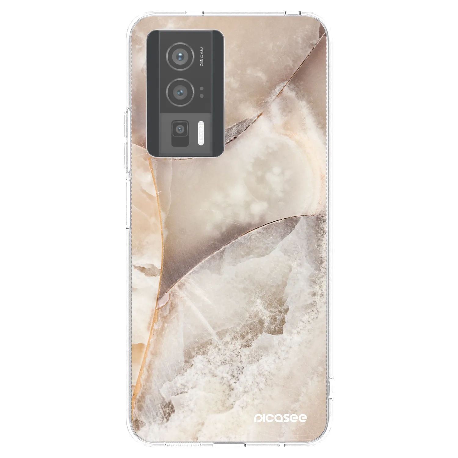 Picasee Xiaomi Poco F5 Pro 5G Hülle - Transparentes Silikon - Cream marble