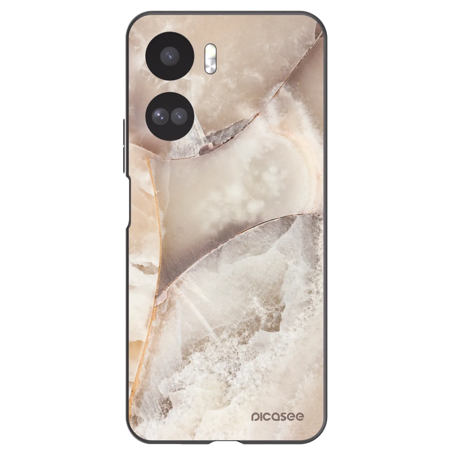 Picasee Honor 90 Lite 5G Hülle - Schwarzes Silikon - Cream marble
