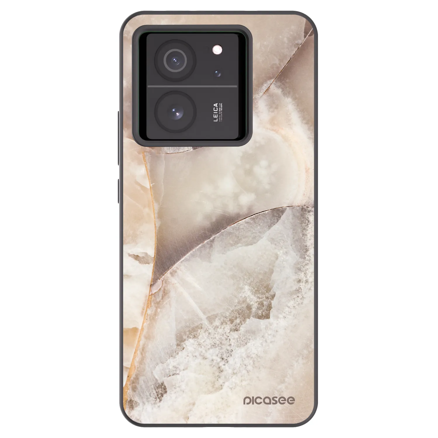 Picasee Xiaomi 13T Hülle - Schwarzes Silikon - Cream marble