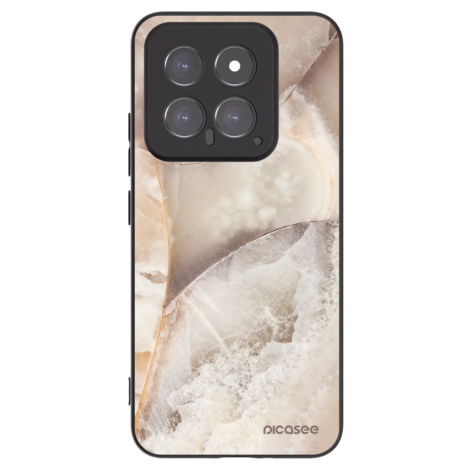 Picasee Xiaomi 14 Hülle - Schwarzes Silikon - Cream marble