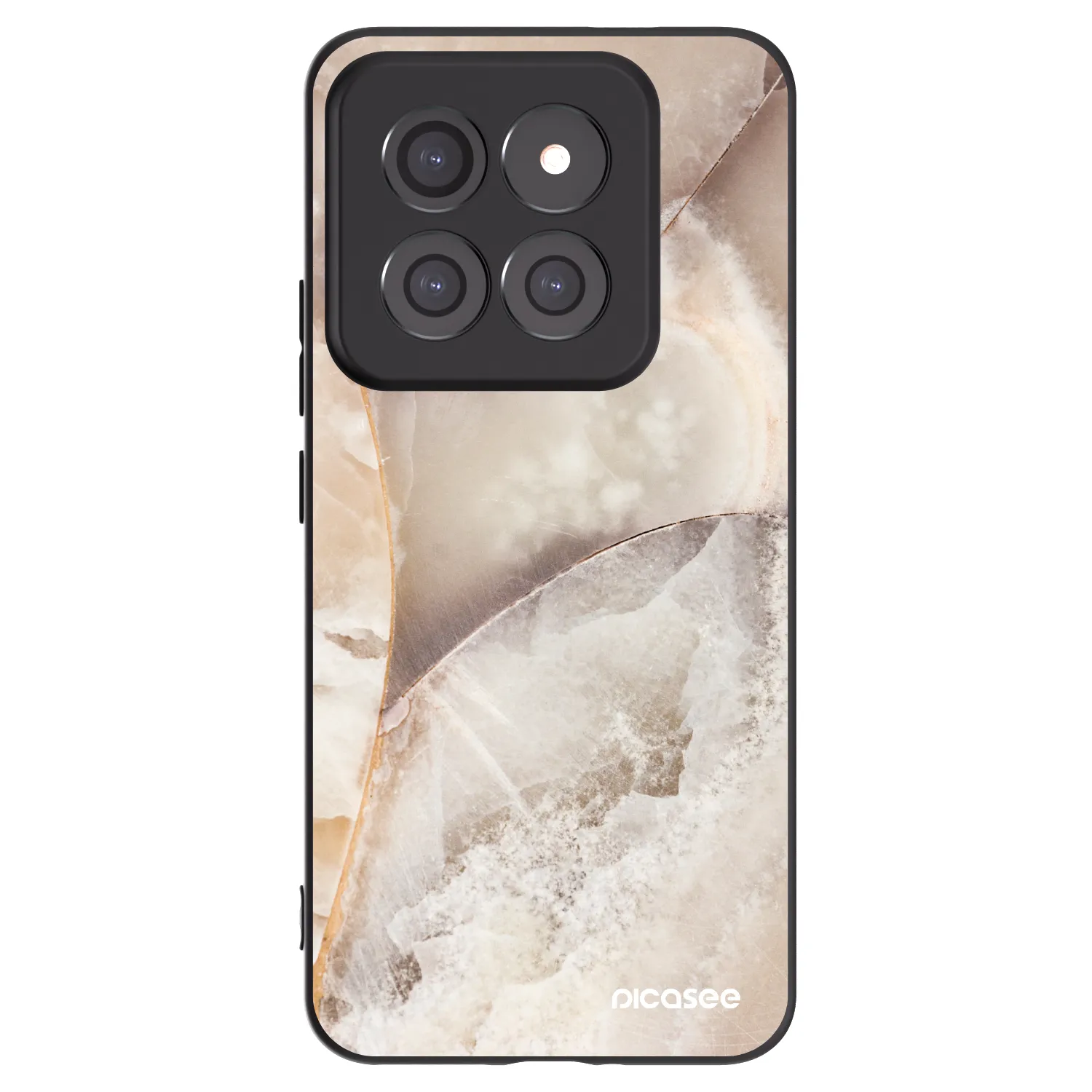Picasee Xiaomi 14 Pro Hülle - Schwarzes Silikon - Cream marble