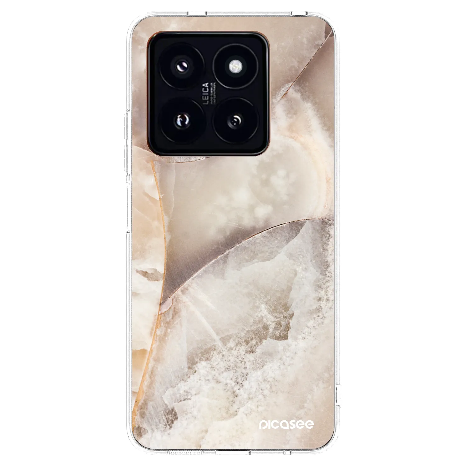 Picasee Xiaomi 14 Pro Hülle - Transparentes Silikon - Cream marble