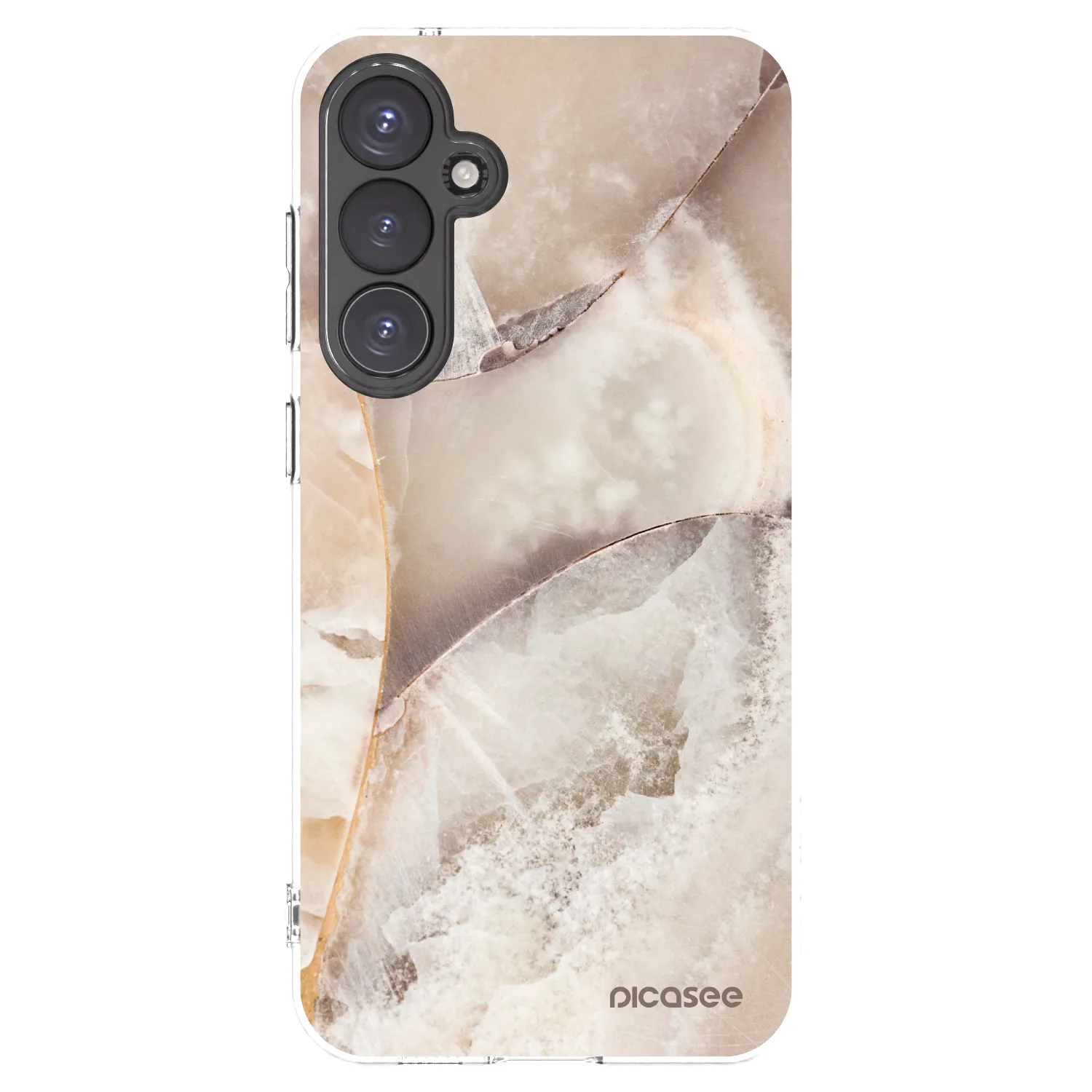 Picasee Samsung Galaxy S23 FE S711B Hülle - Transparentes Silikon - Cream marble