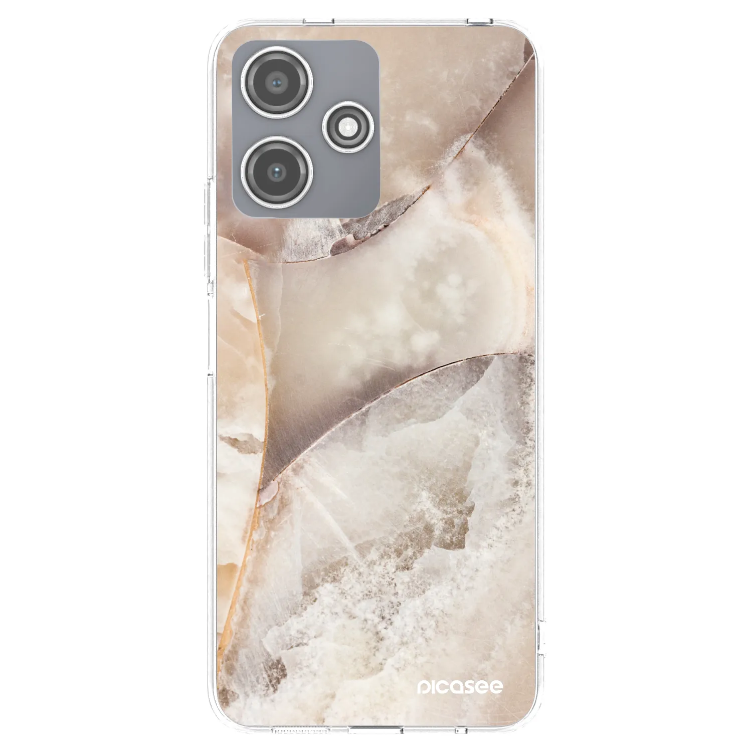 Picasee Xiaomi Redmi 12 5G Hülle - Transparentes Silikon - Cream marble