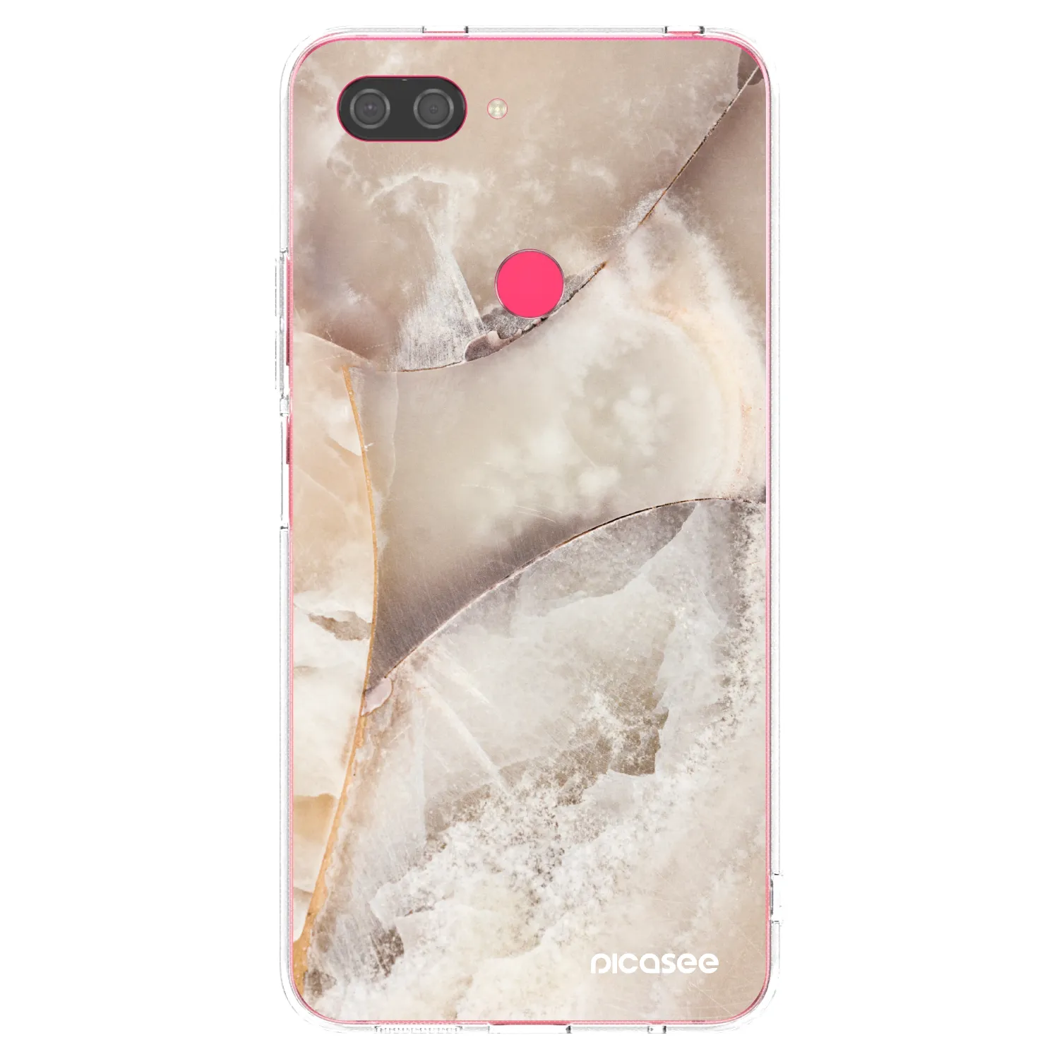 Picasee Xiaomi Mi 8 Lite Hülle - Transparentes Silikon - Cream marble