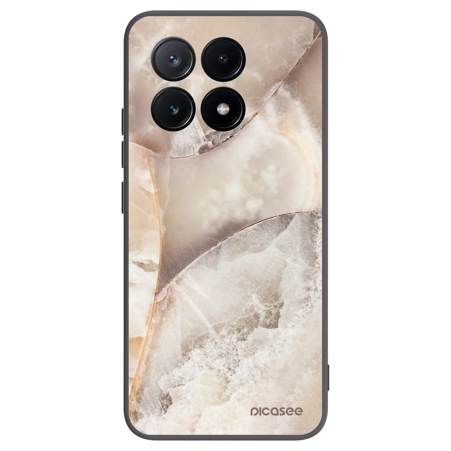 Picasee Xiaomi Poco X6 Pro Hülle - Schwarzes Silikon - Cream marble