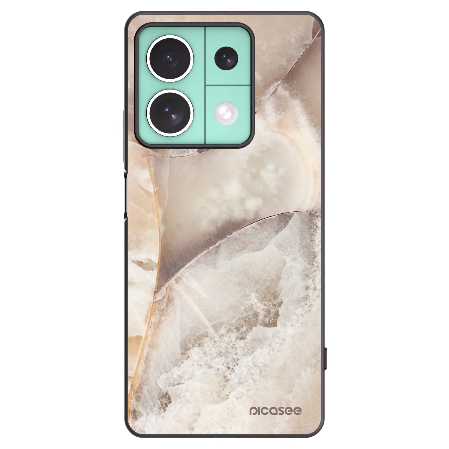Picasee Xiaomi Redmi Note 13 5G Hülle - Schwarzes Silikon - Cream marble