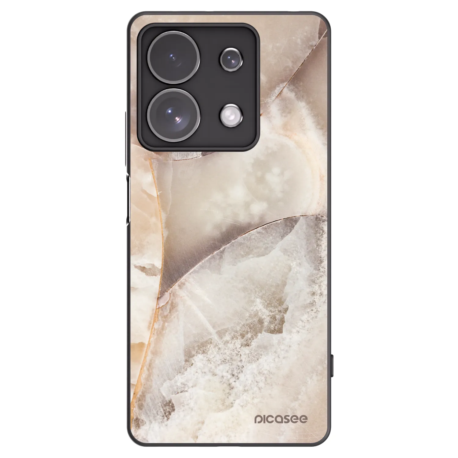 Picasee Xiaomi Redmi Note 13 Pro 4G Hülle - Schwarzes Silikon - Cream marble