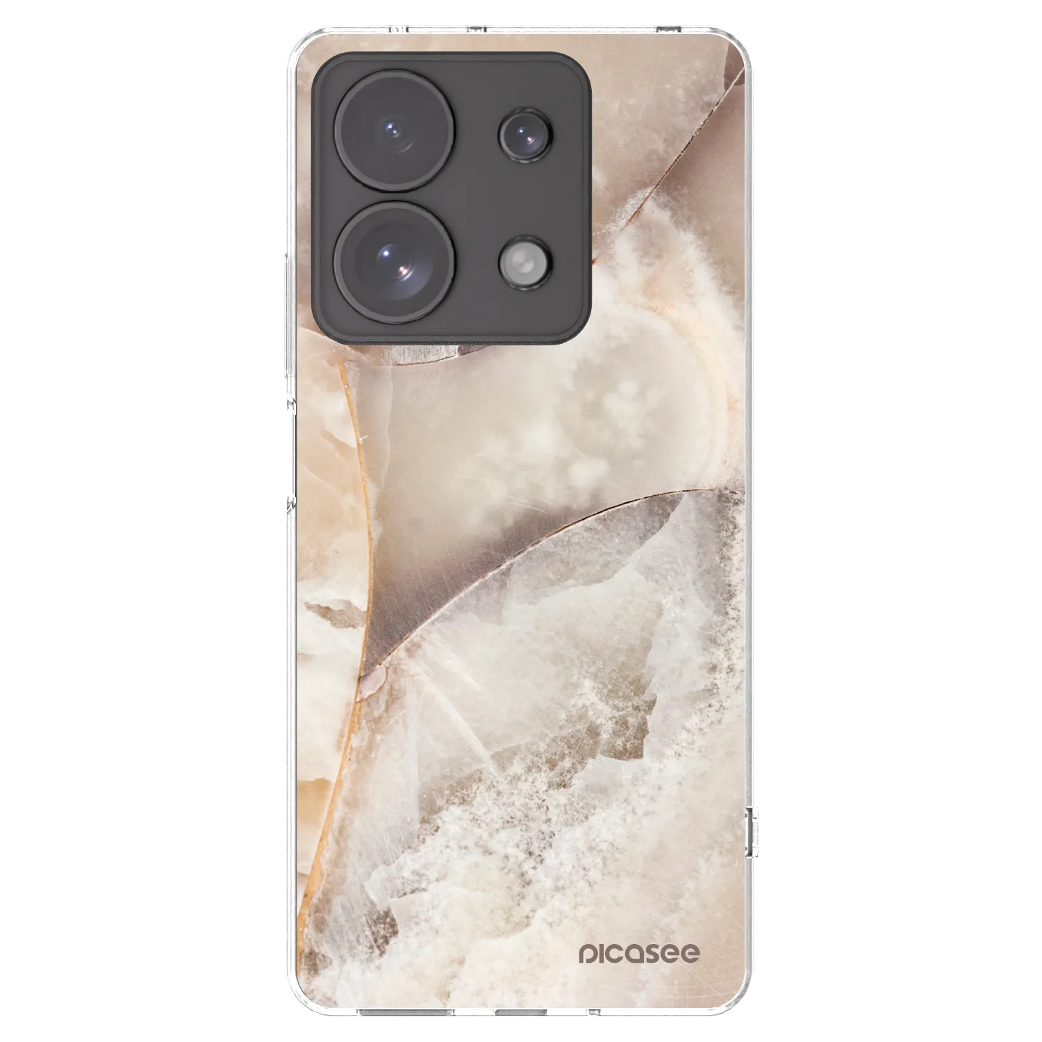 Picasee Xiaomi Redmi Note 13 Pro 4G Hülle - Transparentes Silikon - Cream marble