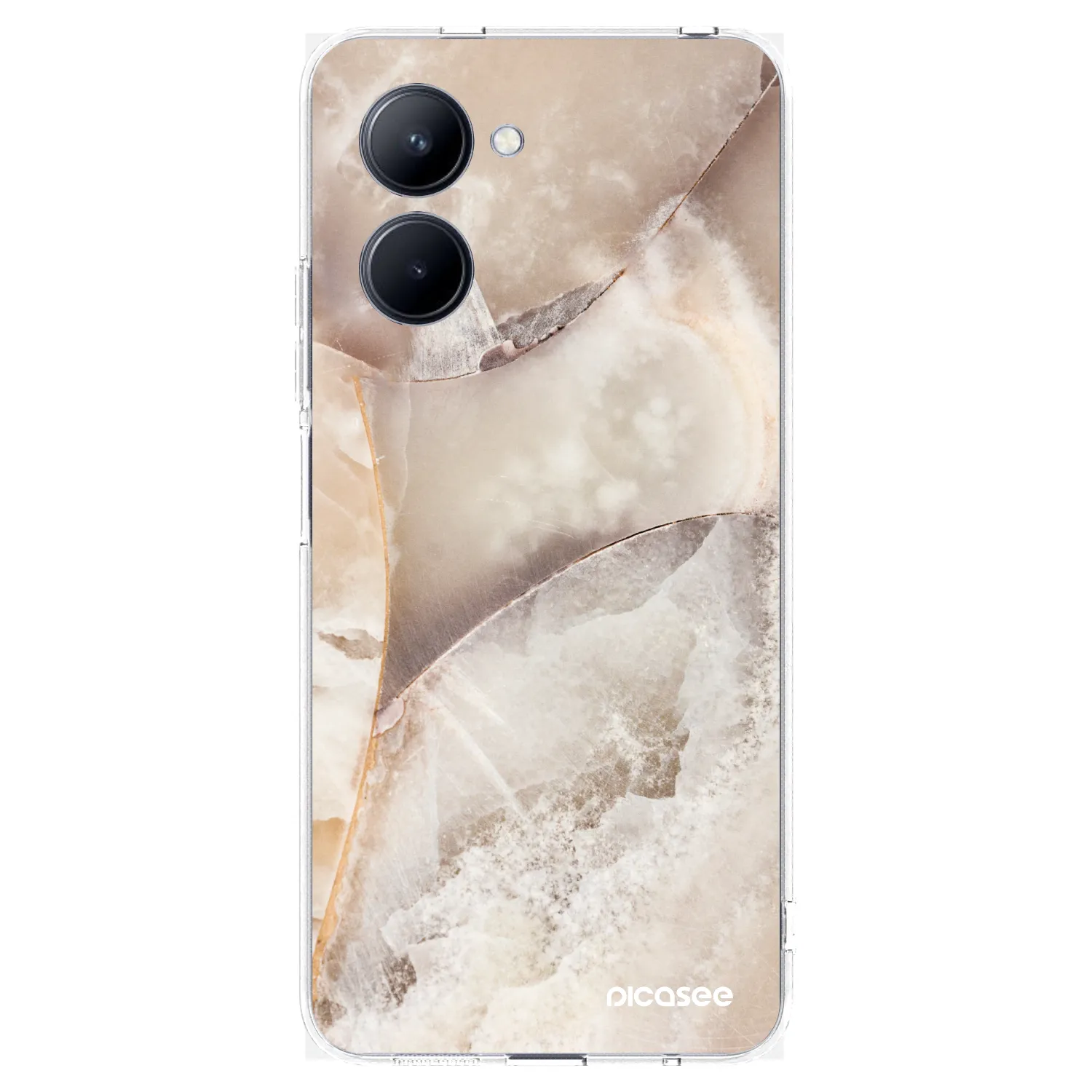 Picasee Realme C33 (2023) Hülle - Transparentes Silikon - Cream marble