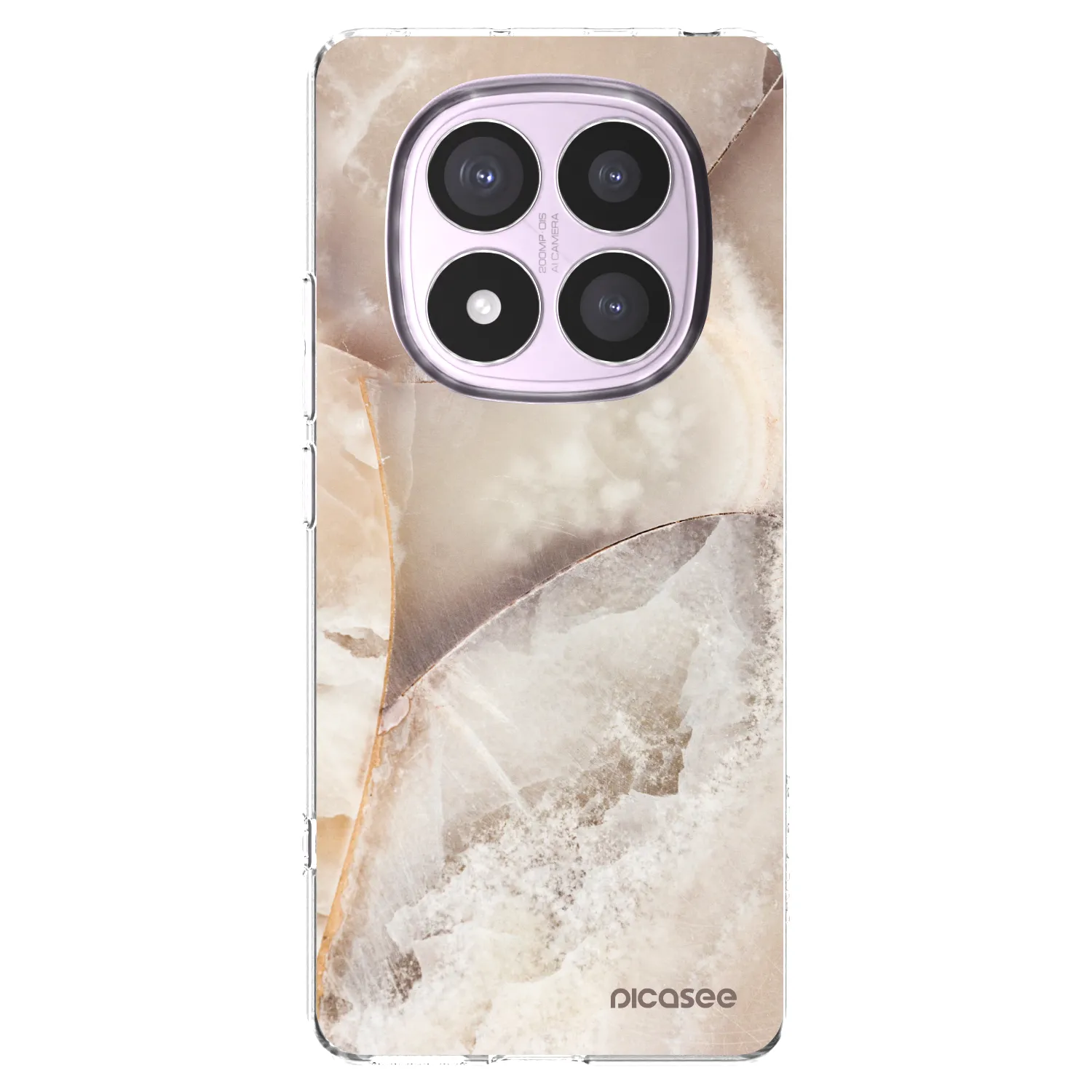 Picasee Xiaomi Redmi Note 14 Pro 5G Hülle - Transparentes Silikon - Cream marble