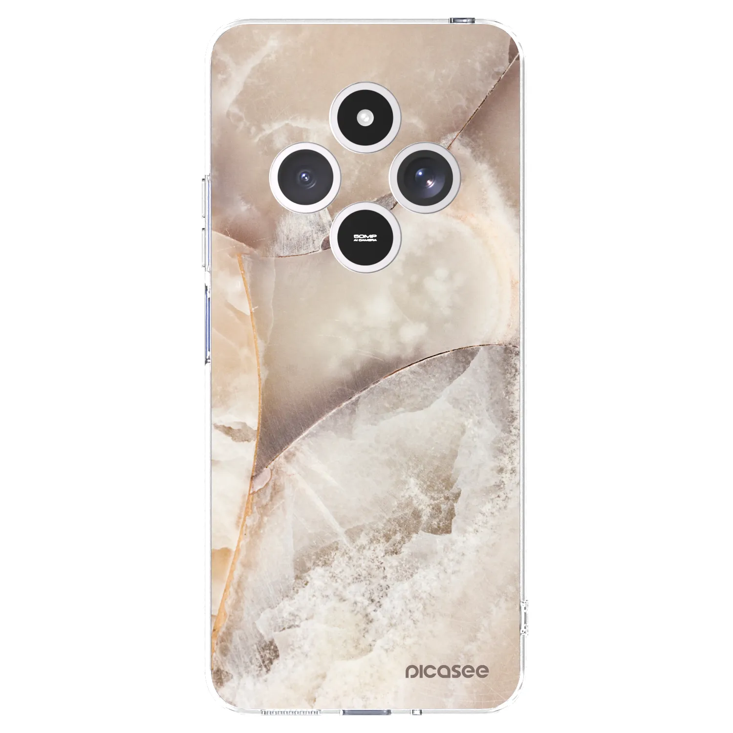 Picasee Xiaomi Redmi 14C Hülle - Transparentes Silikon - Cream marble