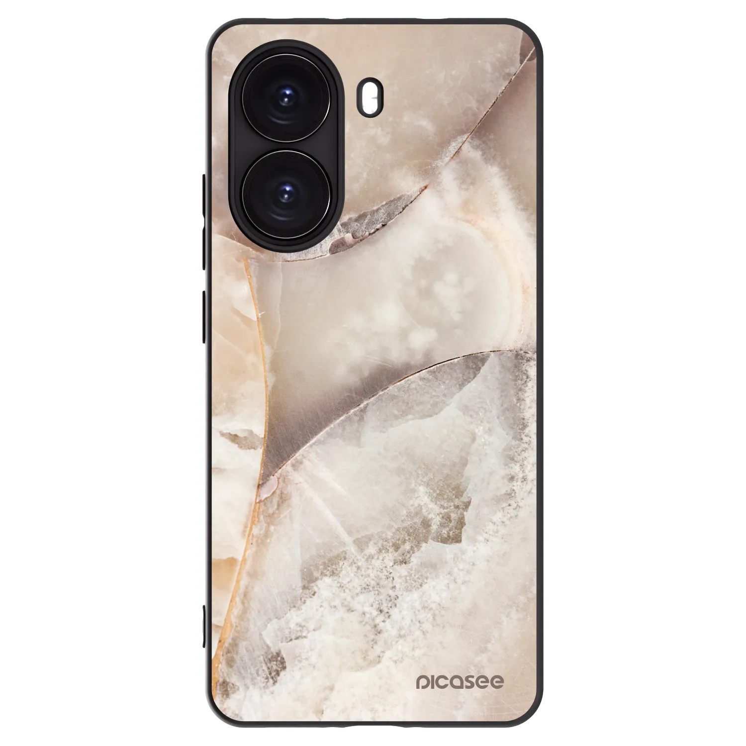 Picasee Xiaomi Poco X7 Pro 5G Hülle - Schwarzes Silikon - Cream marble
