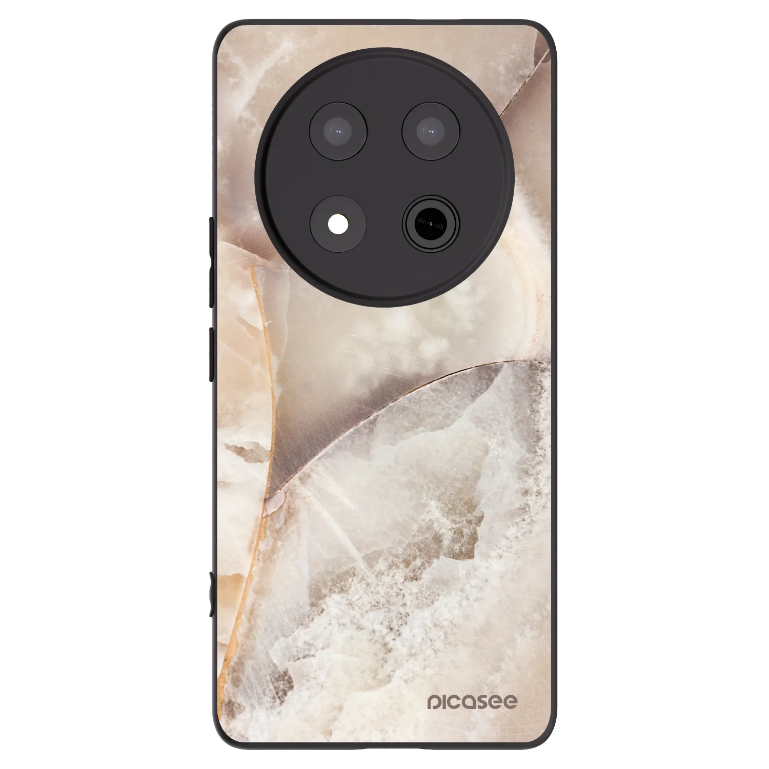 Picasee Honor Magic7 Lite 5G Hülle - Schwarzes Silikon - Cream marble