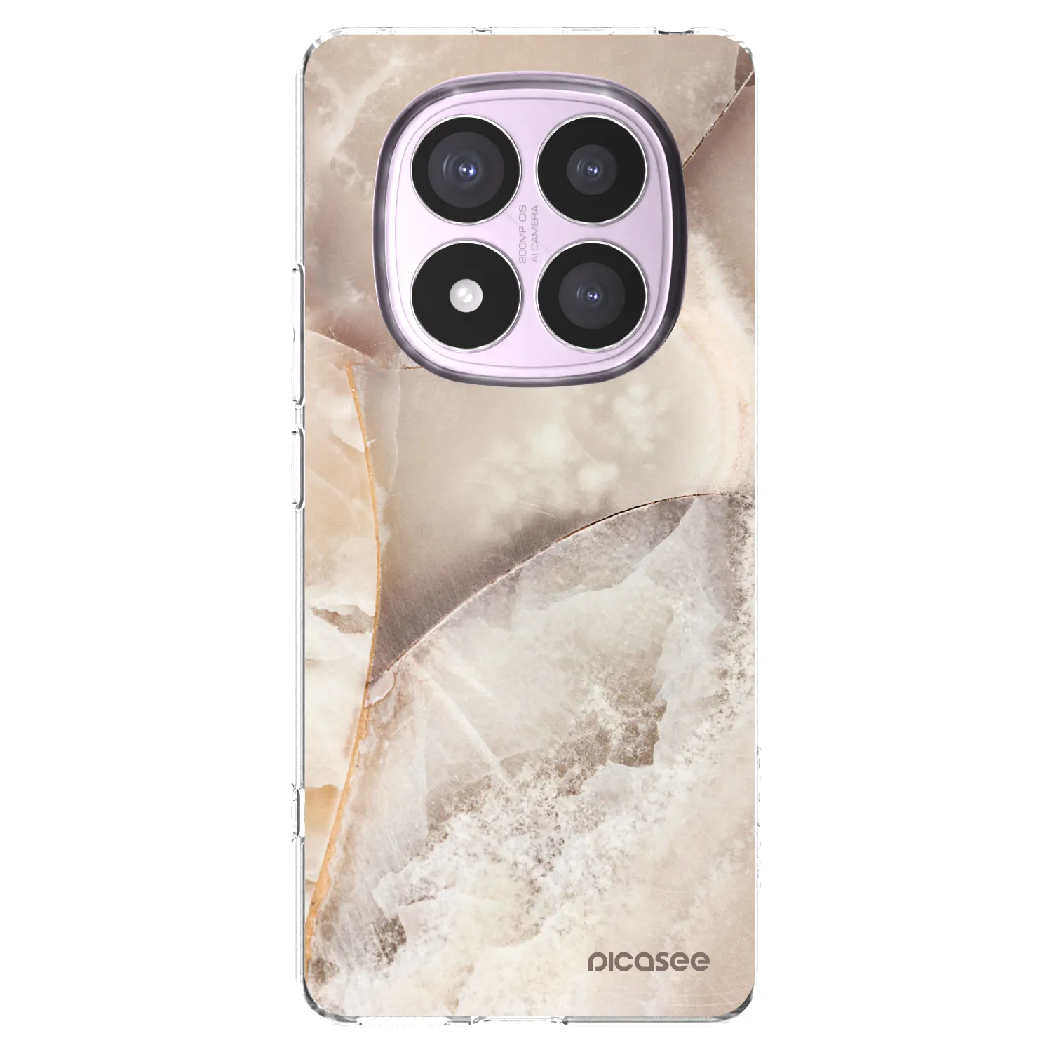 Picasee Xiaomi Redmi Note 14 Pro 4G Hülle - Transparentes Silikon - Cream marble