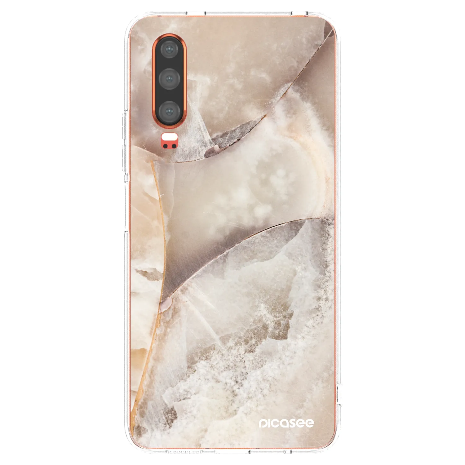 Picasee Huawei P30 Hülle - Transparentes Silikon - Cream marble