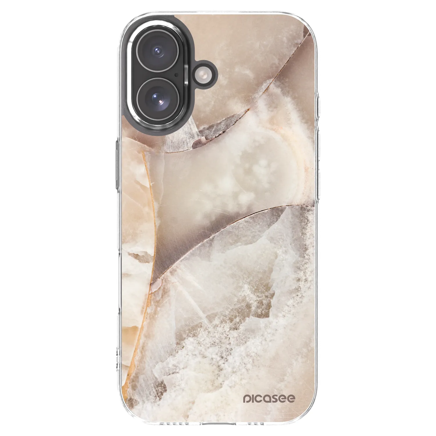 Picasee Apple iPhone 17 Hülle - Transparentes Silikon - Cream marble