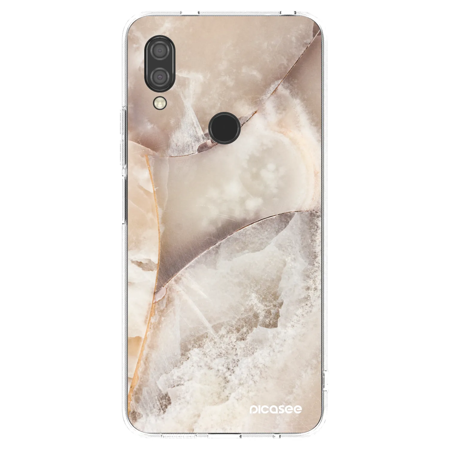 Picasee Xiaomi Redmi 7 Hülle - Transparentes Silikon - Cream marble
